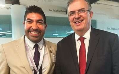 Participa Armando Ayala en reunión canciller Marcelo Ebrard y alcaldesa de LA