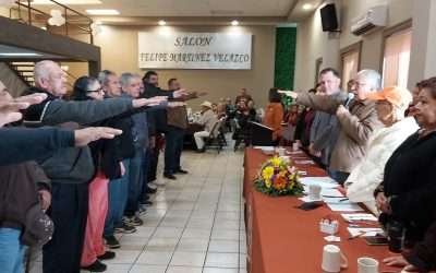 Acude Secretario de Burócratas a informe de Jubilados y Pensionados en acción