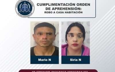 Aprehenden a pareja que robó arma de agente de la FGE