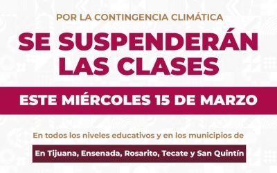Suspenden clases en Zona Costa ante pronóstico de fuertes lluvias