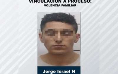 Logra FGE vinculación a proceso para sujeto detenido por violencia familiar