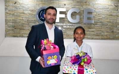 Recibe Fiscal de BC a niña designada Fiscal por un día