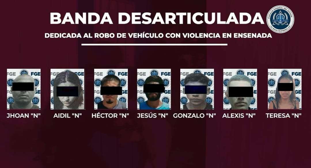 desmantelan banda de roba autos