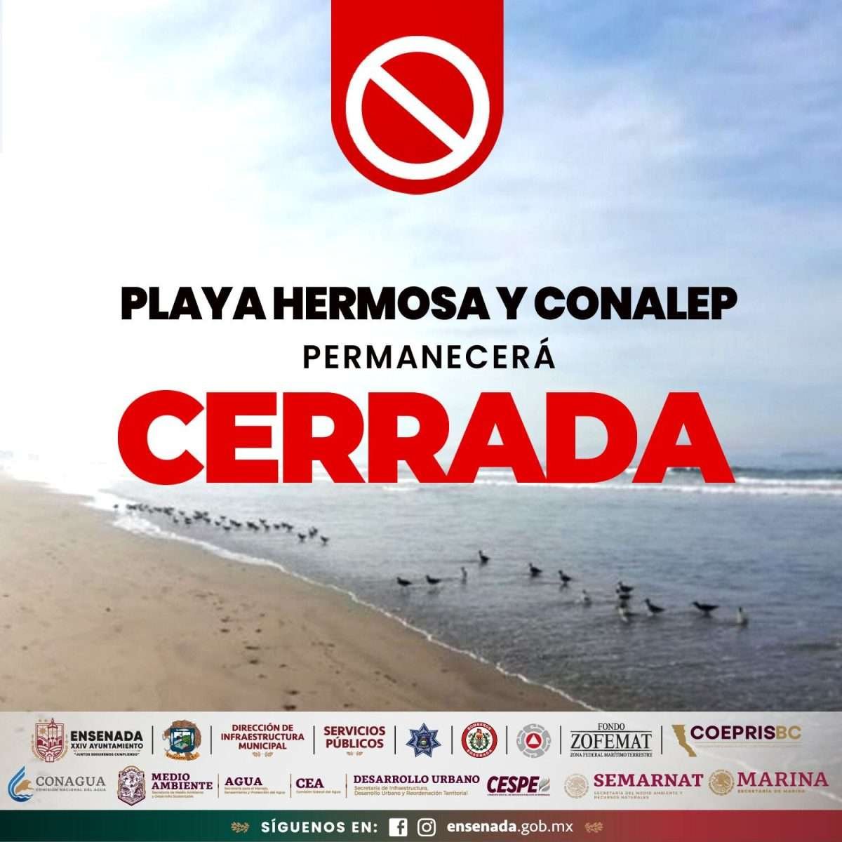 playa hermosa cerrada
