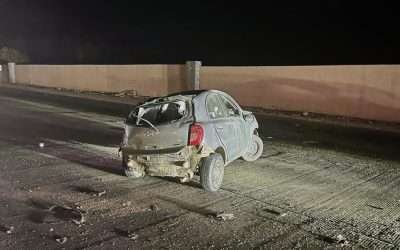 Lesionado grave tras accidente frente a Base Aérea Militar