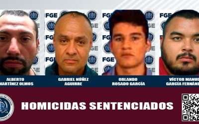 Logra FGE sentencia de 60 años en prisión para cuatro homicidas