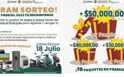 Últimos días para canjear recibos y participar en ¨Tu predial 2023 te recompensa¨