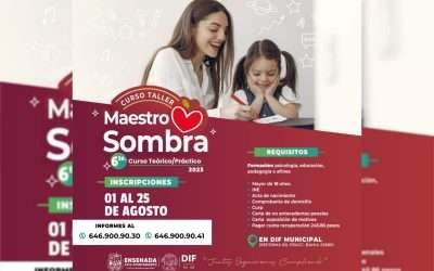 Abierta la convocatoria para 6to Taller Maestro Sombra en DIF Ensenada