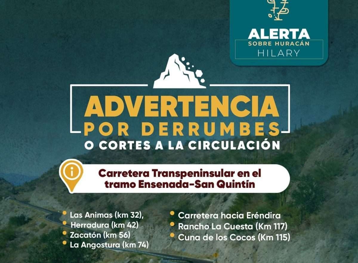 advierten zonas de derrumbes