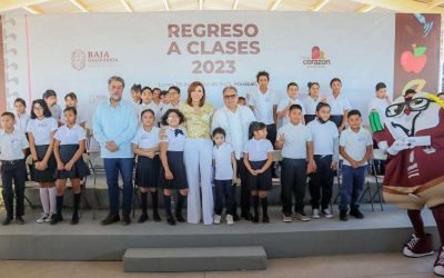 Encabezó Marina del Pilar inicio de ciclo escolar 2023-2024 en BC