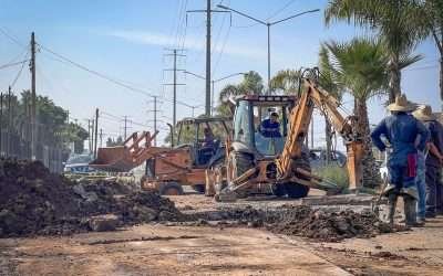 Concluye CESPE reparación de emisor de aguas tratadas en Blvd. Zertuche