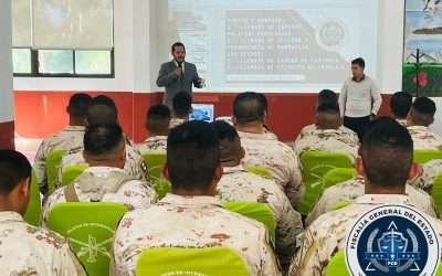 Capacitan autoridades de la FGE a elementos de la SEDENA y Guardia Nacional