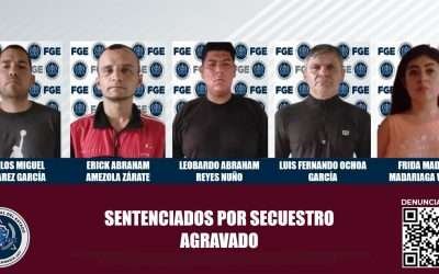 Logra FGE sentencias de más de 50 años para cinco secuestradores