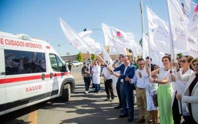 Entregan Marina del Pilar y beneficencia pública, 12 ambulancias totalmente equipadas