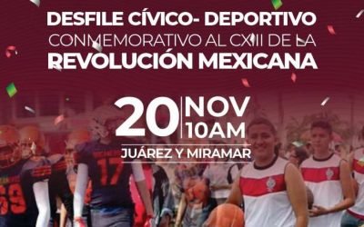 Invita INMUDERE a celebrar la Revolución Mexicana con desfile conmemorativo