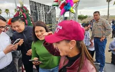 Expresó Mónica Vargas apoyo de los ensenadenses a Claudia Sheinbaum