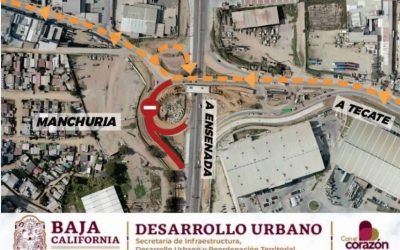 Anuncia SIDURT rutas de desvío provisional en nodo El Sauzal