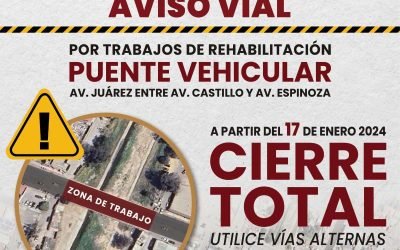 Anuncia Armando Ayala inicio de obras en puente de Av. Juárez