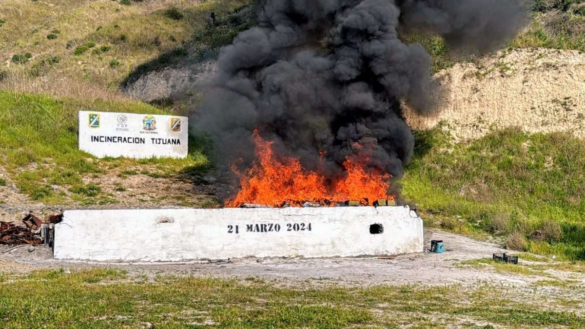 Incinera FGR droga en BC