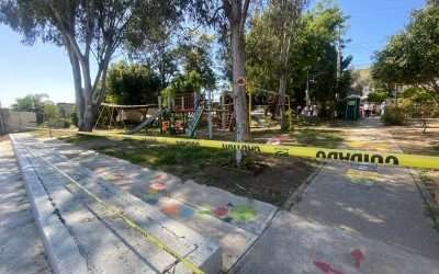 Clausura FGE parque infantil en Colonia Moderna de Ensenada