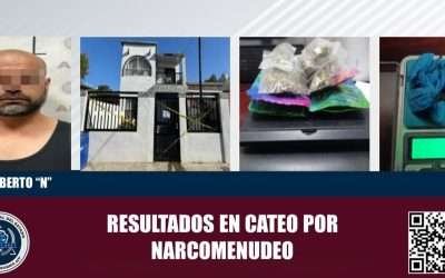 Asegura FGE a sujeto, droga y domicilio tras cateo en Ensenada