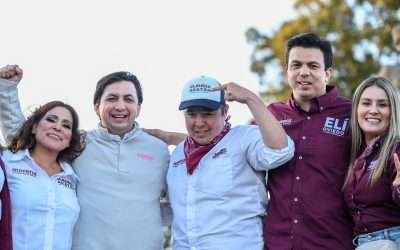 Muestra Armando Samaniego apoyo a Claudia Agatón en su arranque de campaña