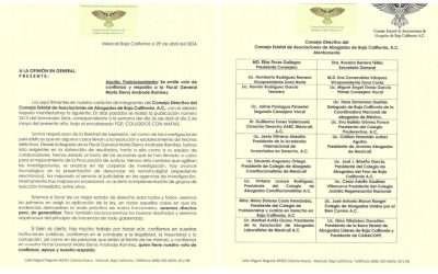 Se pronuncian abogados en apoyo de Fiscal María Elena Andrade