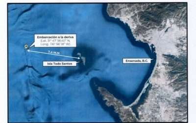 Advierte Capitanía de Puerto sobre yate a la deriva cerca de Isla Todos Santos
