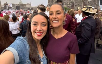 Acompaña Julieta Ramírez a Clauida Sheinbaum en su cierre de campaña en el Zócalo