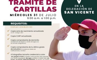 Convoca Gobierno de Ensenada a tramitar cartilla militar en San Vicente
