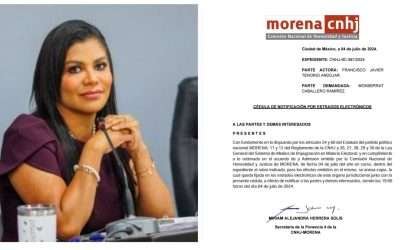 Suspende MORENA derechos partidistas a alcaldesa Montserrat Caballero