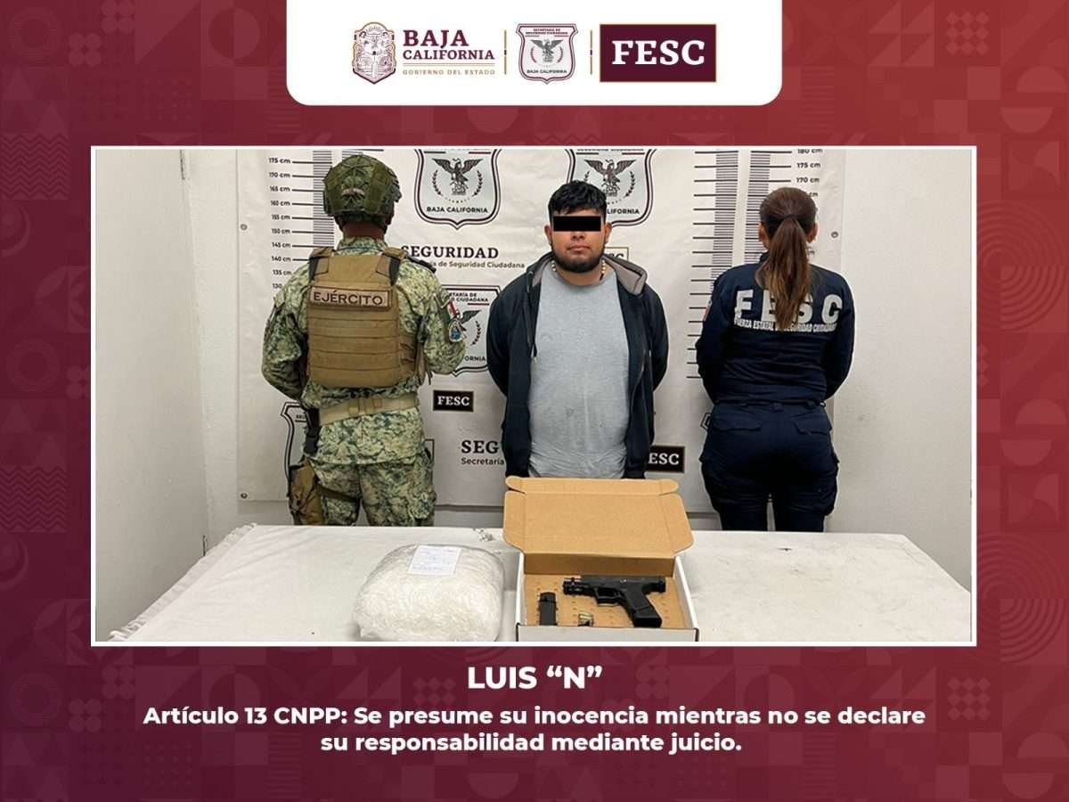 captura FESC a sujeto armado