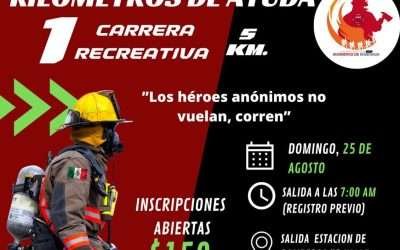 Invitan a carrera de 5Km en beneficio de Asociación Pro Bomberos