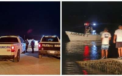 Rescatan Policias Municipales y familiares a jóven extraviado en el mar