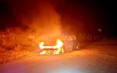 Localizan cadáver en auto incendiado en Pórticos del Mar