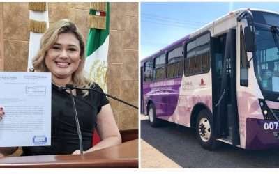 Exhorta Diputada Michelle Tejeda ampliar ruta de transporte violeta al oriente de Mexicali