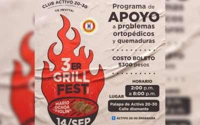 Invitan al 3er Grill Fest en apoyo a niñez con quemaduras y necesidades ortopédicas