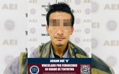 Logra FGE prisión para sujeto por tentativa de feminicidio; La víctima logró escapar