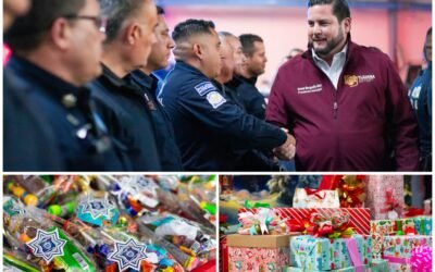 Celebra alcalde Ismael Burgueño posada para hijos de policías