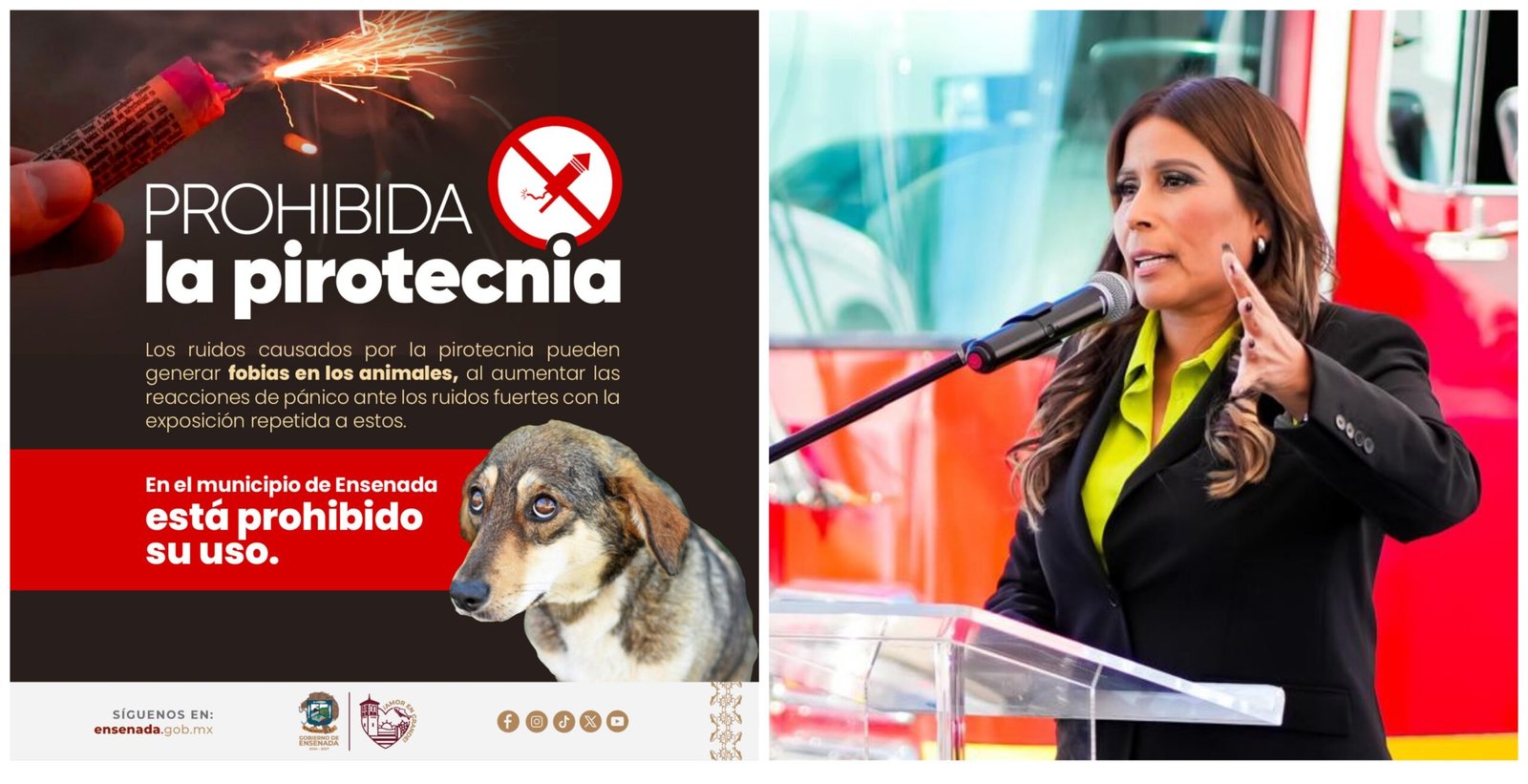 Claudia Agatón no a la pirotecnia 