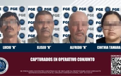 Tras operativo recupera FGE tres autos robados y capturan a cuatro personas