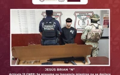 Capturaron FESC y SEDENA a sujeto armado en Valle de Mexicali