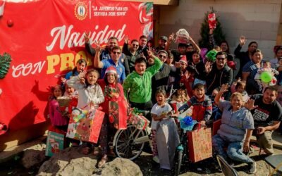 Celebra Club de Leones 20-30 Posada Navideña en Colonia 6to Ayuntamiento