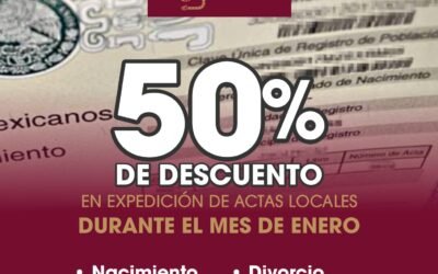 Anuncia Ayuntamiento de Tijuana descuentos en trámites de Registro Civil