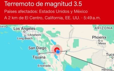 Sacude sismo con magnitud de 3.5 grados a Mexicali