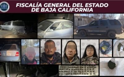 Tras cateos, recupera FGE 8 autos robados y captura a 5 personas