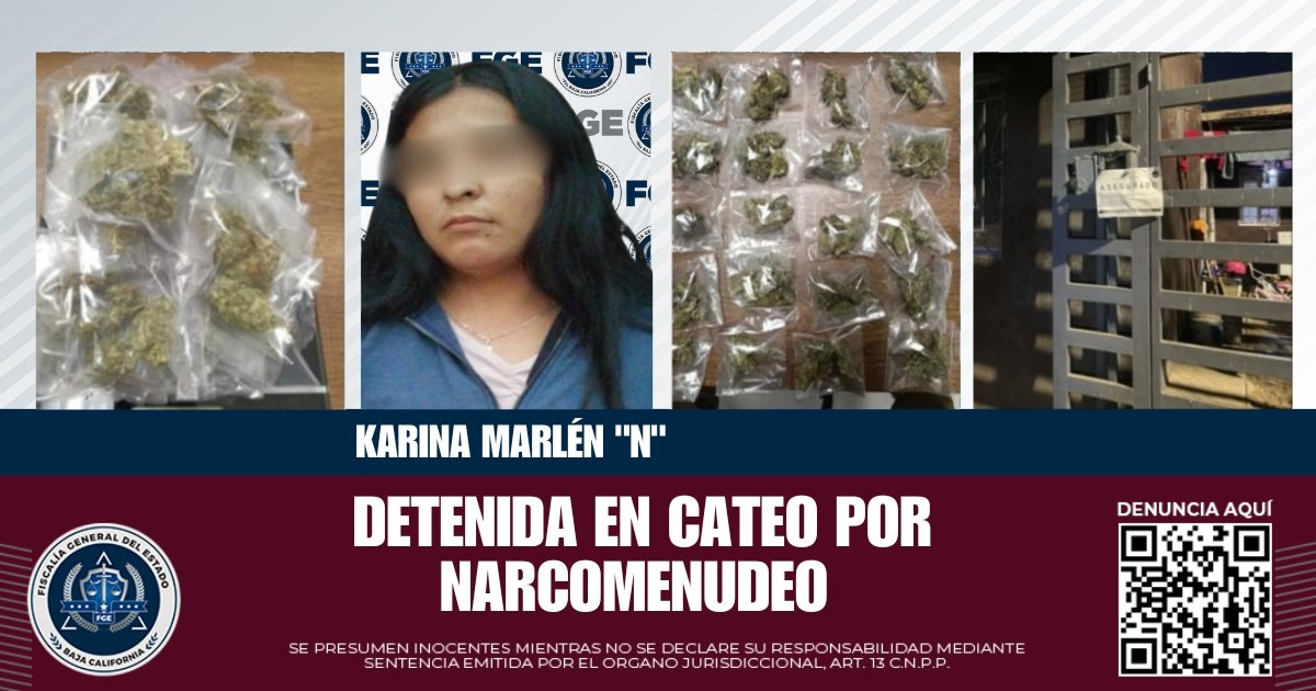 detenida por narcomenudeo detenida por narcomenudeo