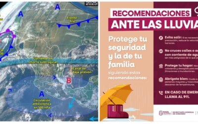 Advierte Protección Civil sobre lluvias y heladas en Baja California