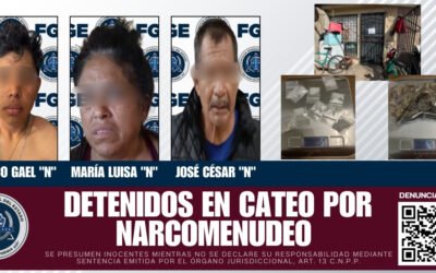 Caen tres narcomenudistas tras cateo en Pórticos del Mar
