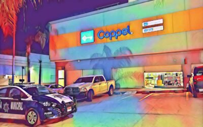 Roba sujeto armado en Coppel Palmeras